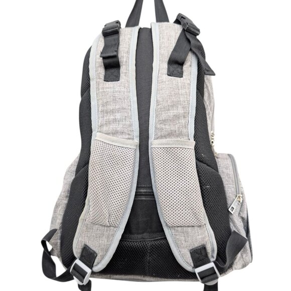 Cisco Raffi Backpack Diaper Bag Unisex Light Grey Many Pockets 15" - Picture 2 of 15